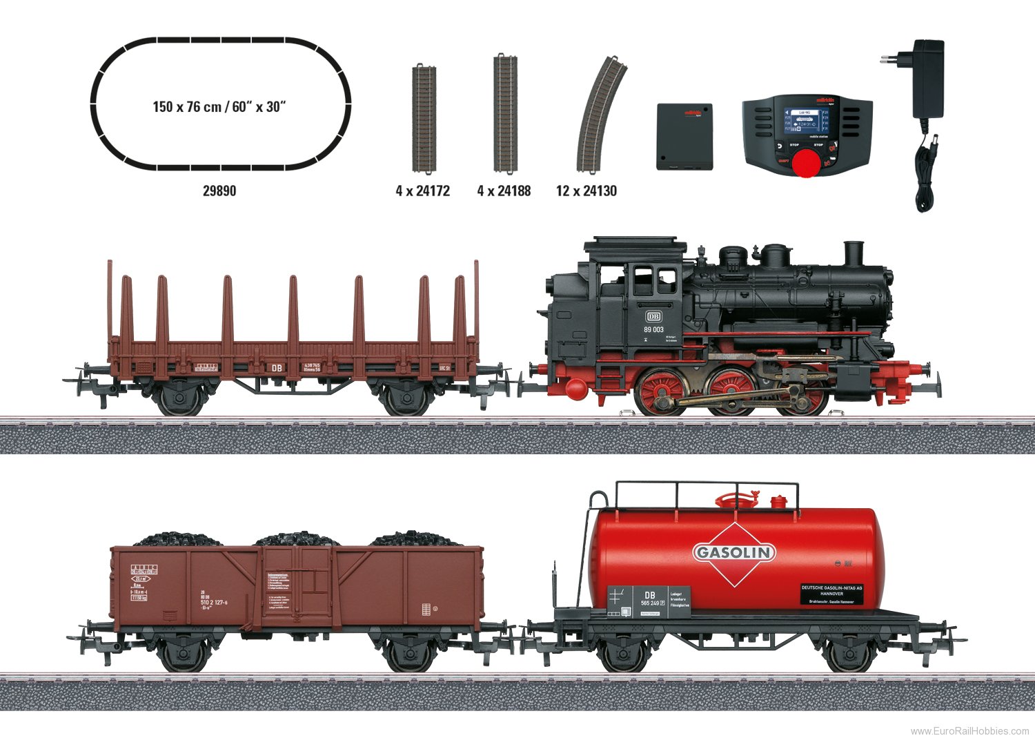 Marklin 29890 DB Freight Train Starter Set w/Class 89.0 Tan