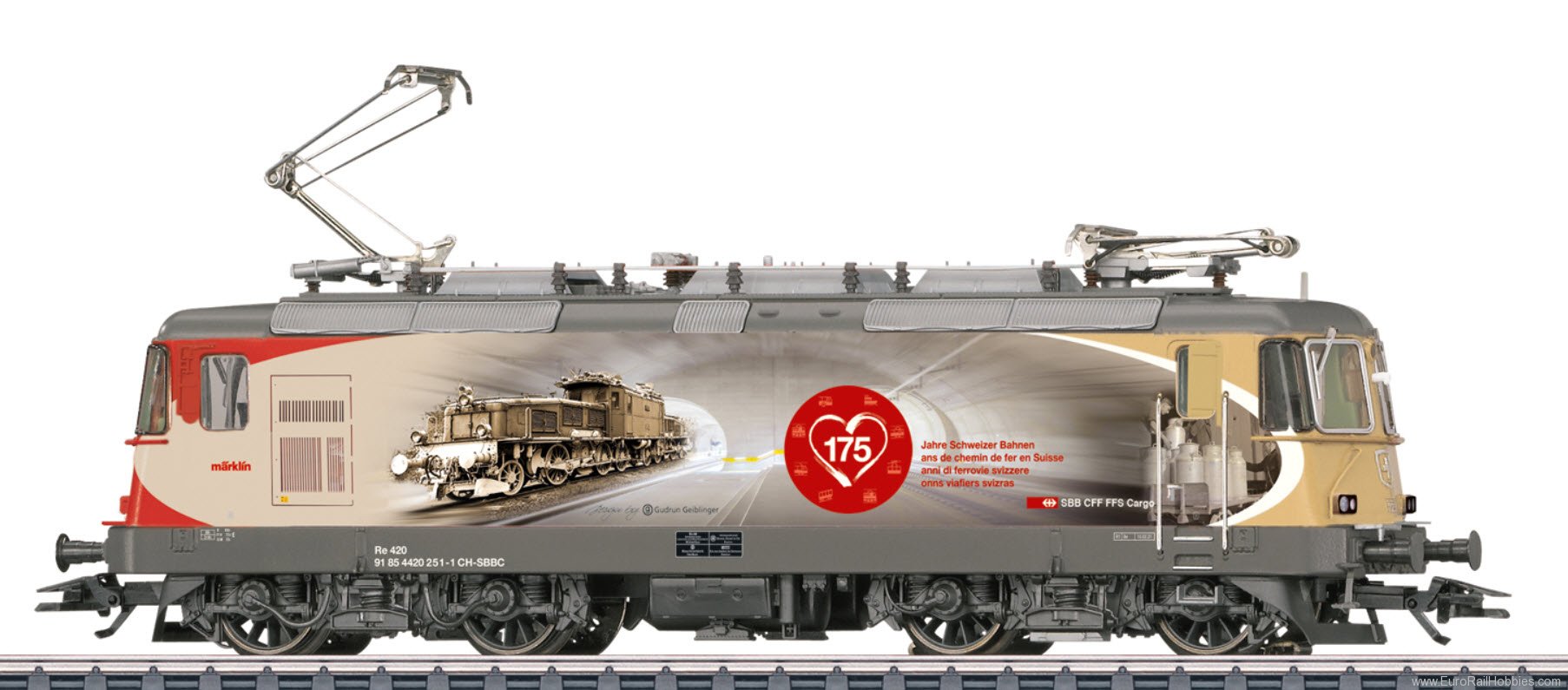 Marklin 37875 SBB 420 Electric Locomotive - 175 Years Swiss