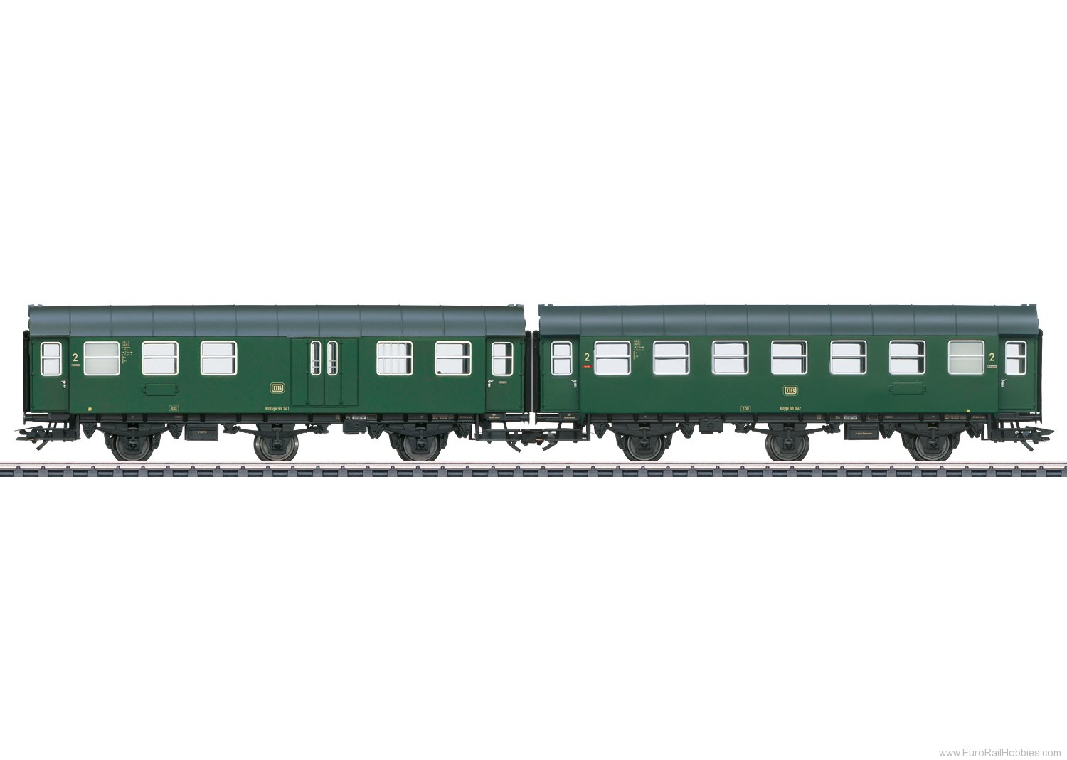 Marklin 43196 DB Rebulit Baggage/2nd Class Passenger Car w/