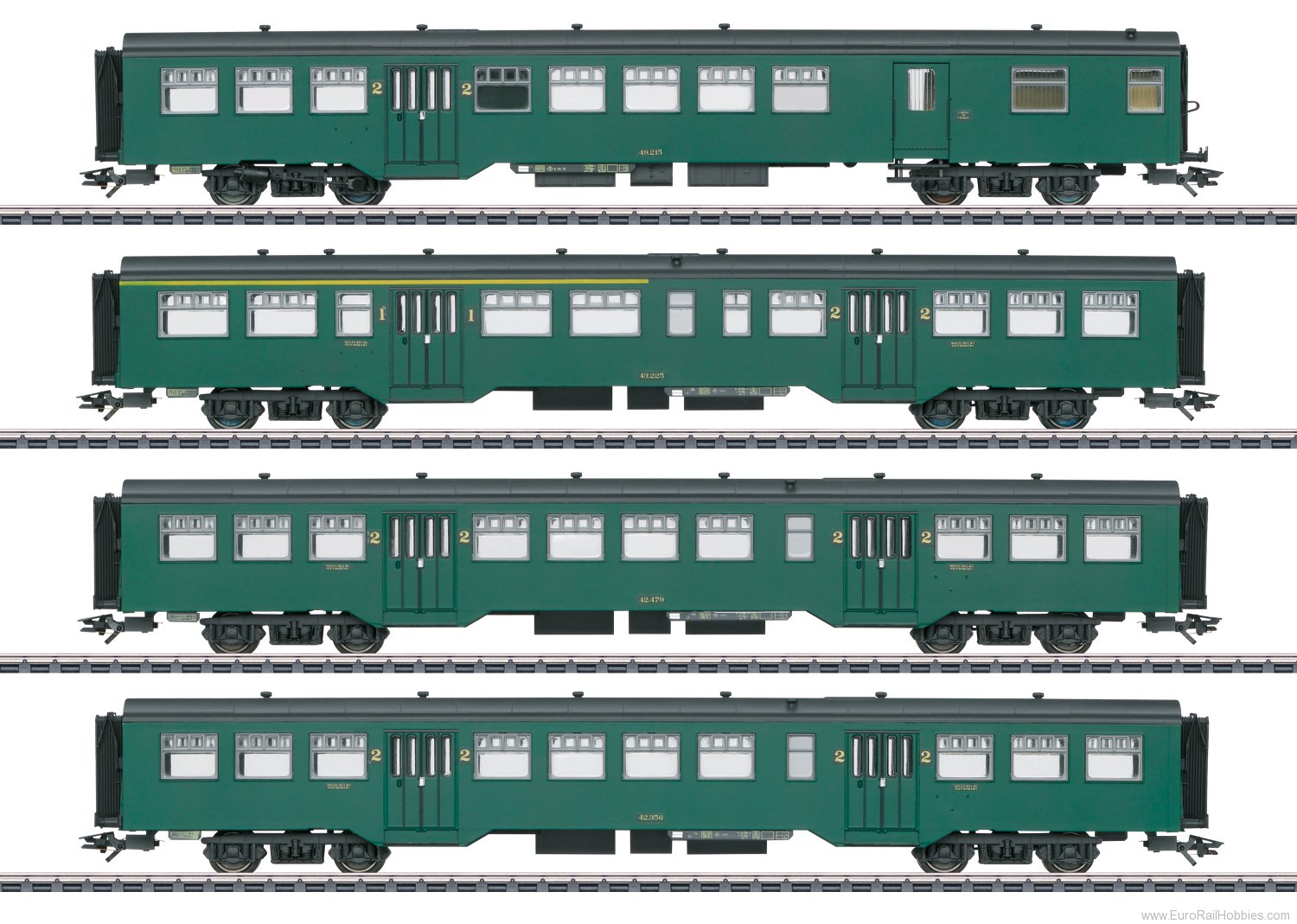 Marklin 43546 SNCB M2 Passenger Car Set w/LED Lighting (to 