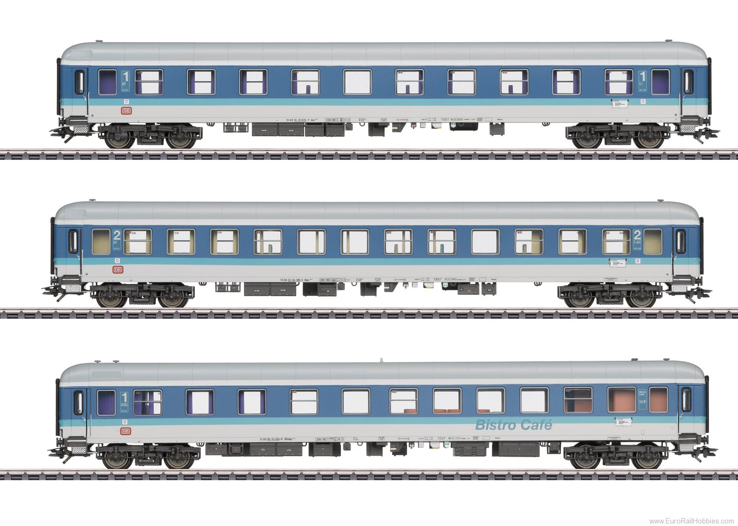 Marklin 43900 DB InterRegio Passenger Car Set (MHI Exclusiv