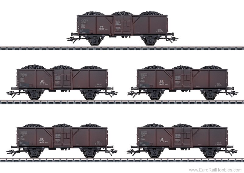 Marklin 44311 DB 4 Piece Ommv Gondola w/Loads Freight Car S