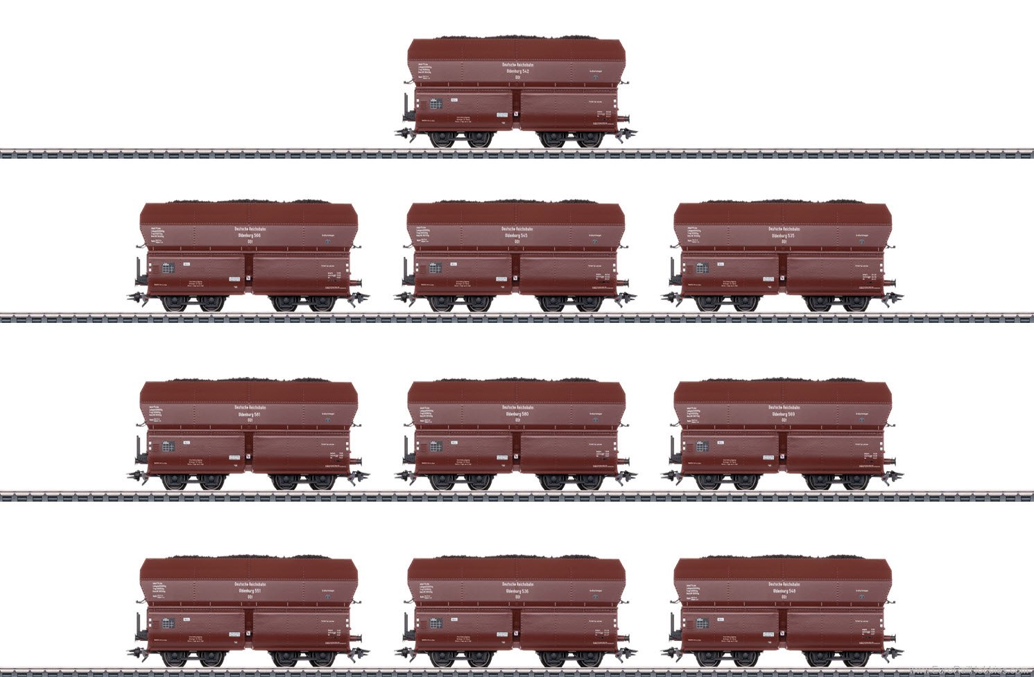 Marklin 46226 DRG OOt Oldenburg High Capacity Dump Car Set 