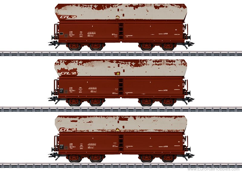 Marklin 46269 CFL 3 Piece Weathered Dump Car Set