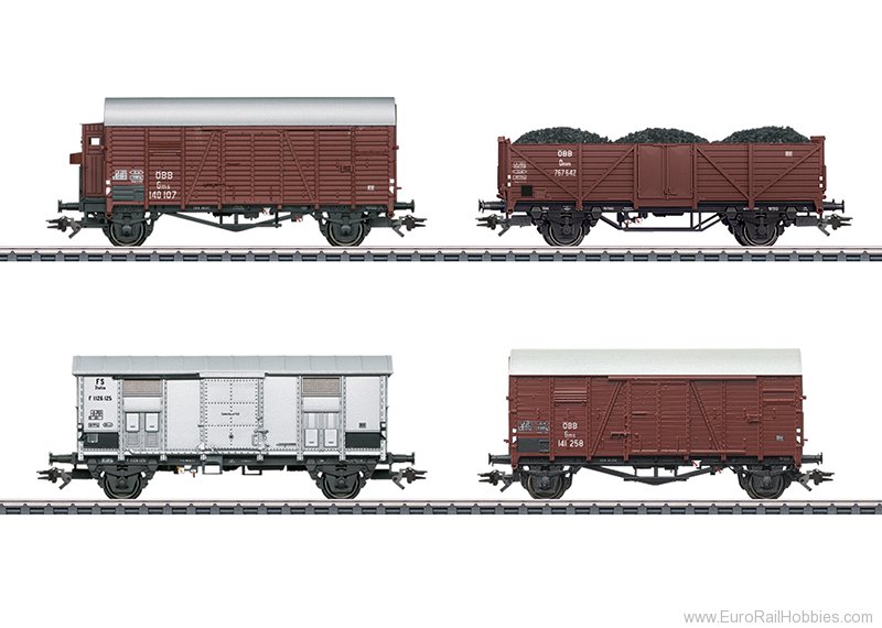Marklin 46564 OBB 4 Piece Freight Car Set for the Class 52 