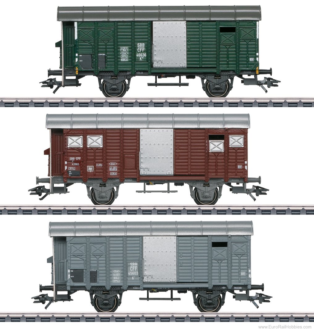 Marklin 46568 SBB Freight Car Set with Type K3 Boxcars