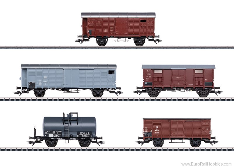 Marklin 46575 SBB 5 Piece Freight Car Set for the Class Ae 
