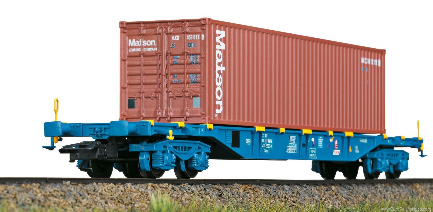 Marklin 47136 Belgian Type Sgnss Container Transport Car