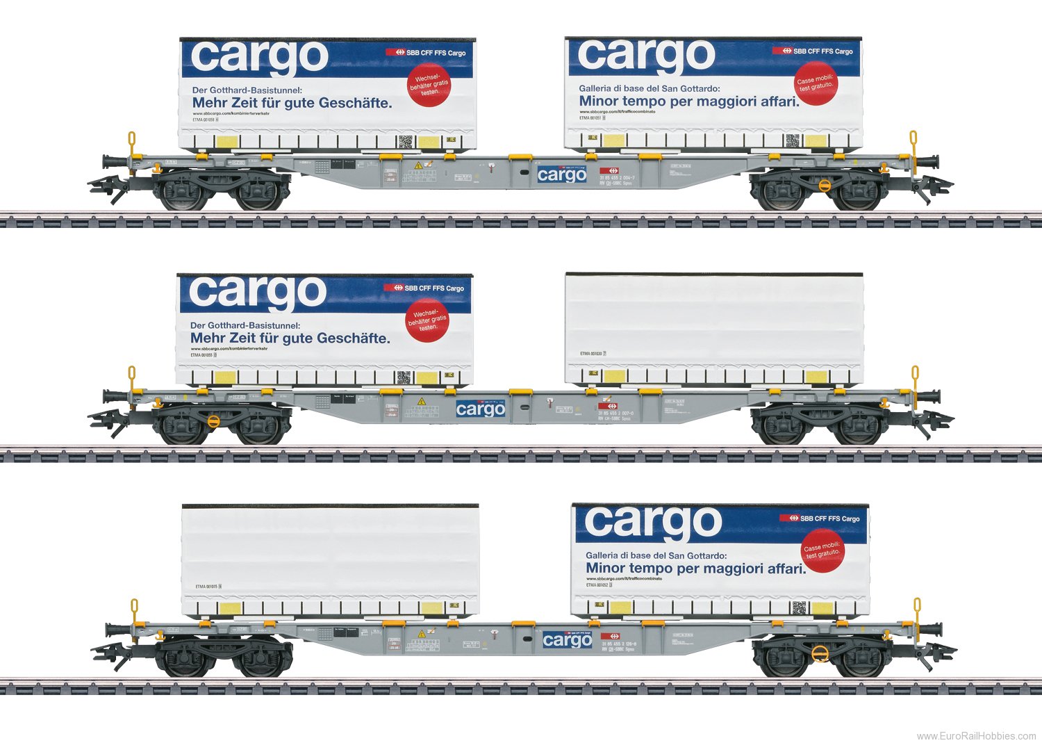 Marklin 47463 SBB 3 Piece Container Car Set