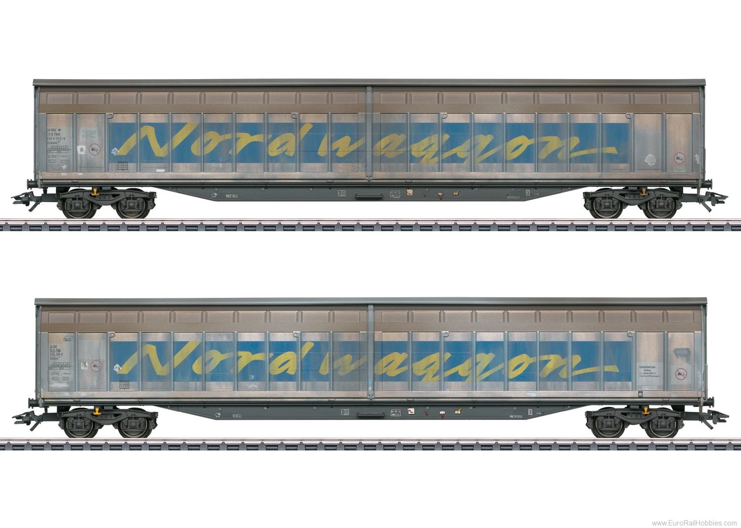 Marklin 48065 'Transwaggon' Sliding Wall Boxcar Set (Factor