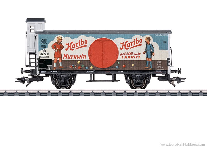 Marklin 48900 DB 2 Axle 'Haribo' Refrigerator Car w/Brakema