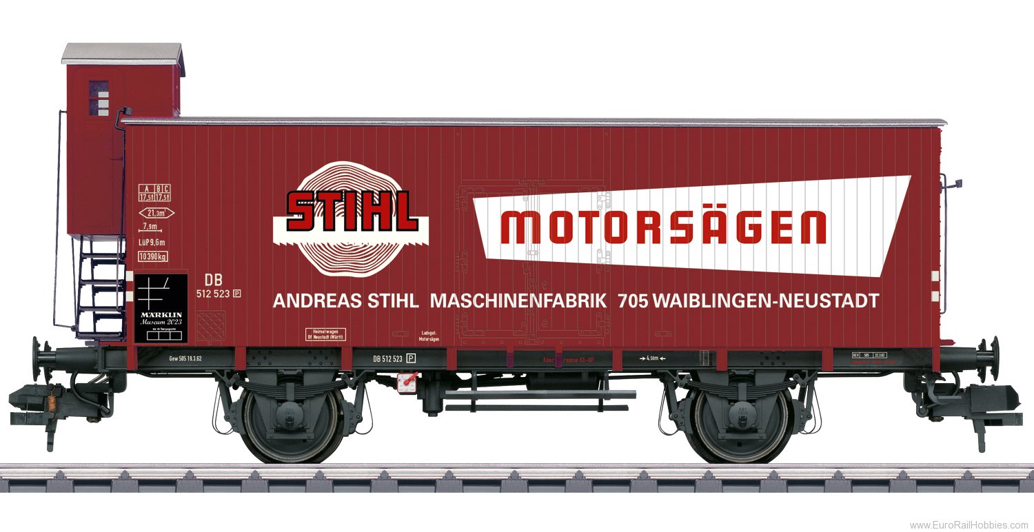 Marklin 58010 1 Gauge 'Stihl' DB Museum Car for 2023 (Facto