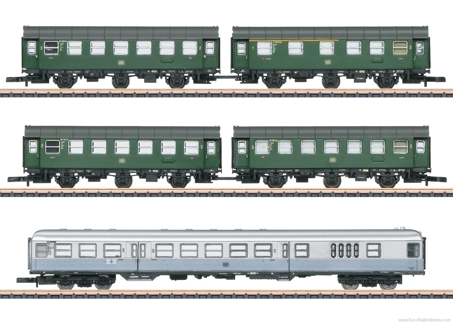 Marklin 87074 DB Shuttle Train Car Set (MHI Exclusiv 1/2023