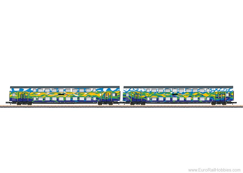 Marklin 87306 DB AG 'Touristik' 1 Bi-Level 2 Piece Coach Se
