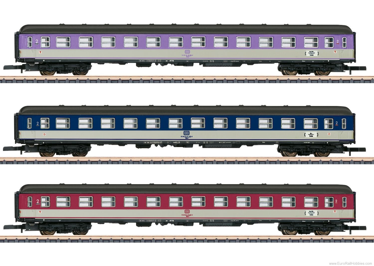 Marklin 87402 DB Pop Cars Express Train Passenger Car Set (