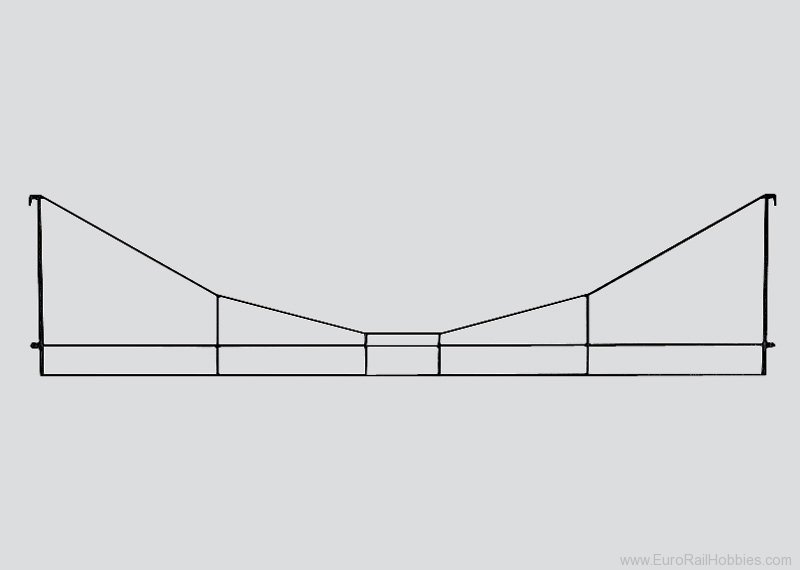 Marklin 8924 Z CATENARY CROSS SPANS 4-7/8 PK/10
