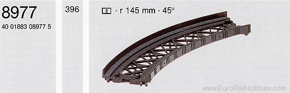 Marklin 8977 Z BRIDGE RAMP CURVE 5-3/4 R. PK/2