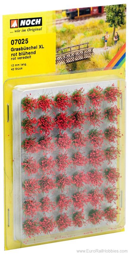 Noch 07025 Gras Tufts Xl Flowering, Red  (Factory Sold O
