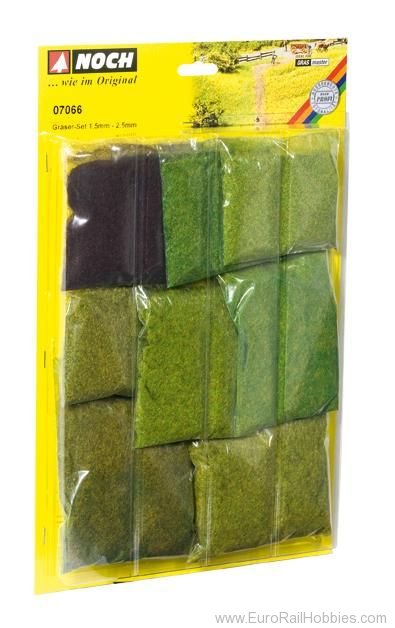 Noch 07066 Static Grass Assortment, short, 1,5 mm and 2,