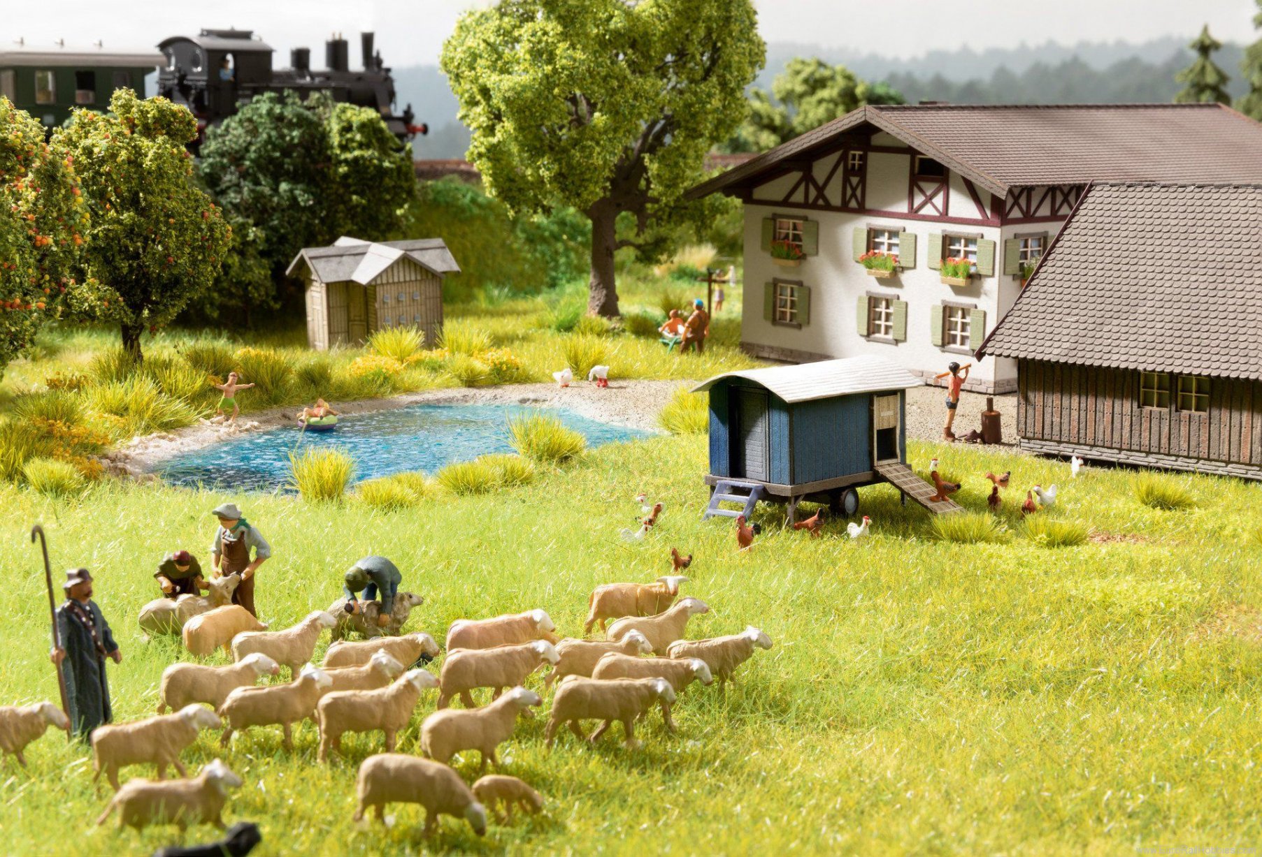 Noch 12854 Flock of Sheep - with Sound Board and Speaker