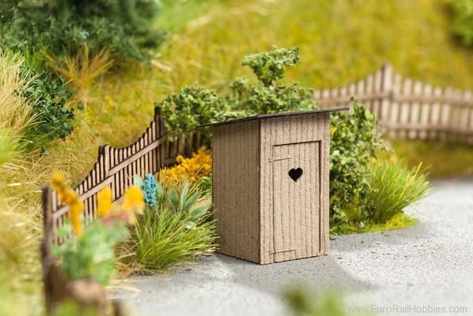 Noch 14359 Outhouse, 2 pcs., 1,8 x 2,0 cm, 2,7 cm high