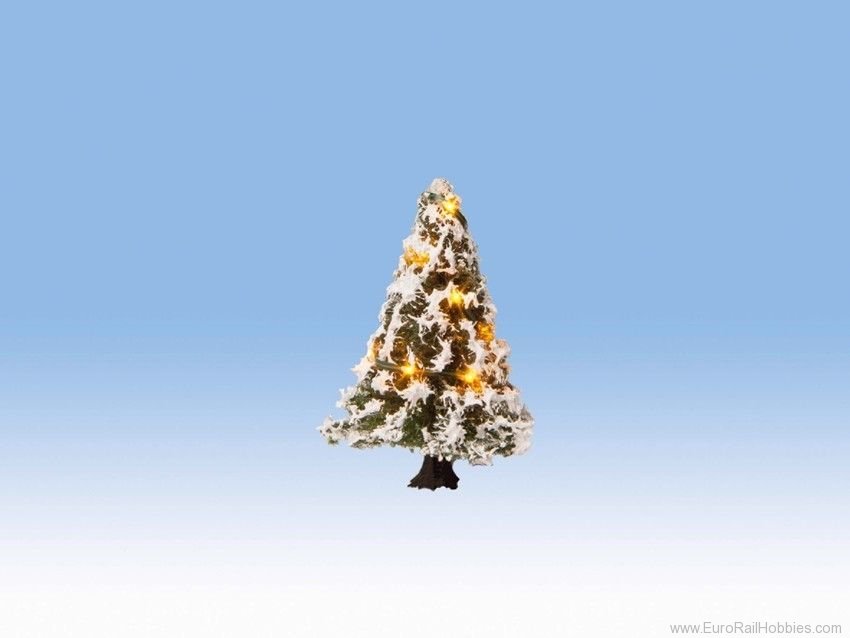 Noch 22110 Illuminated Christmas Tree with 10 LEDs, snow