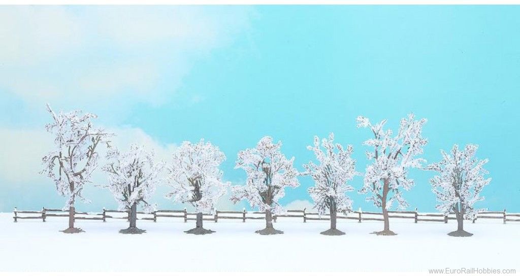 Noch 25075 Winter Trees, 7 pieces, 8 - 10 cm (3.15 - 3.9
