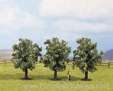 Noch 25111 Fruit Trees, white, 3 pcs., 3,2 in. / 8 cm