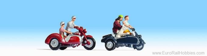 Noch 45905 Motorcyclists, 4 figures + 2 motorcycles