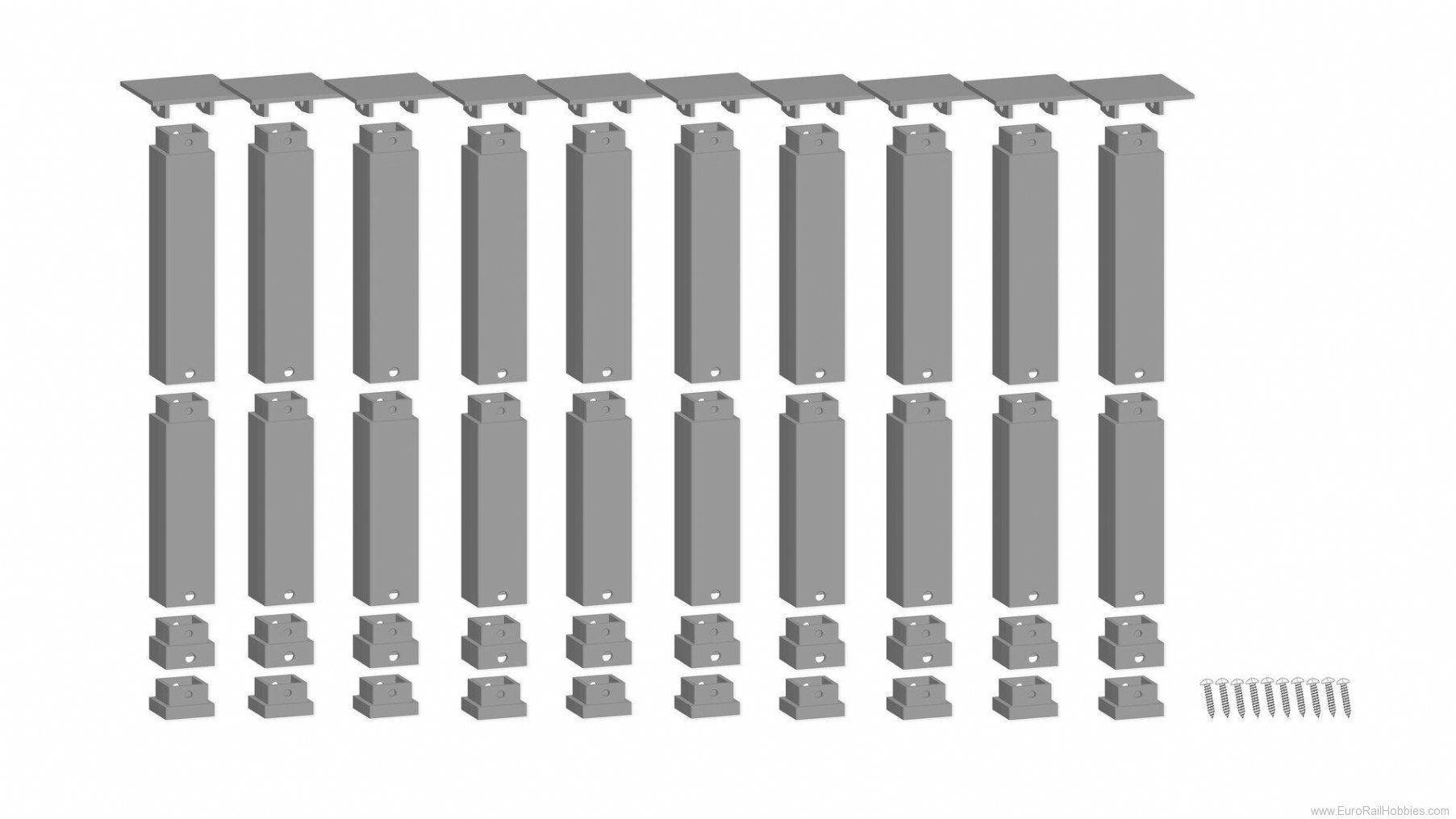 Noch 53942 Easy-Track Pillar Set, Top