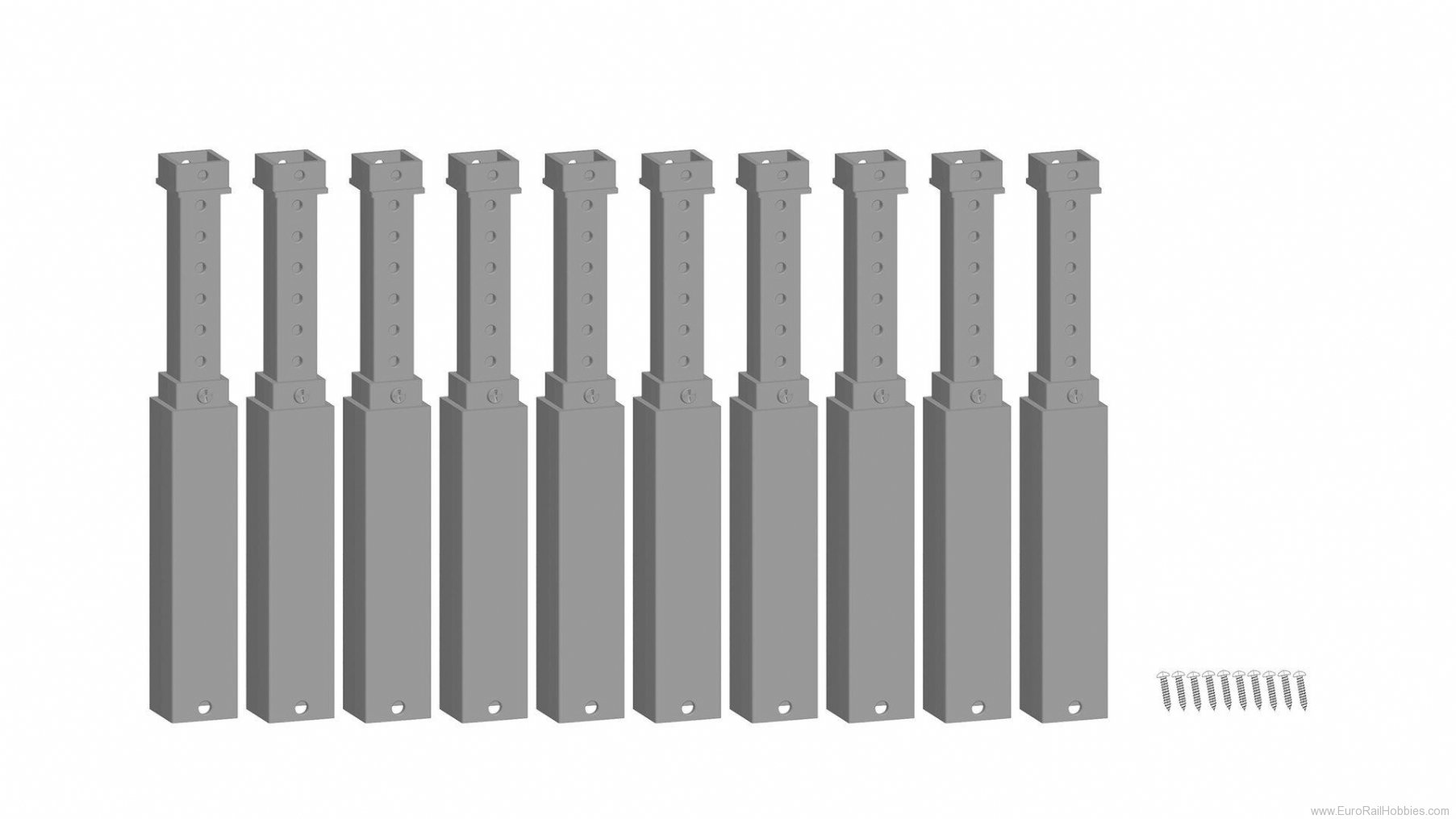 Noch 53943 Easy-Track Pillars, Height-Adjustable