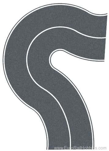 Noch 60704 Federal Road Gray, Curve, 2 pcs., 80 mm Width