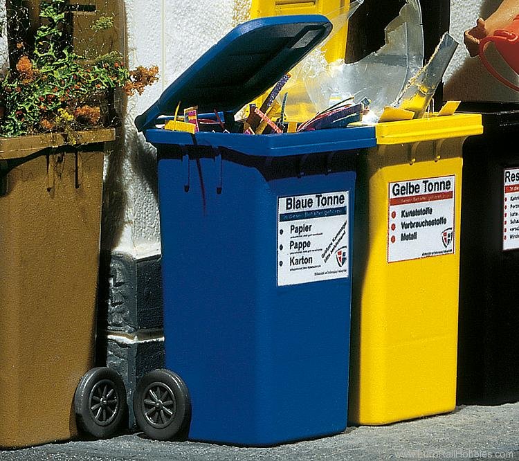 Pola 333206 2 Refuse bins, blue