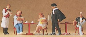 Preiser 10368 Tourists w/Waiter & Artist 