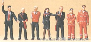 Preiser 10407 Railroad Personnel -- Modern Swiss 