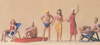 Preiser 10428 Recreation & Sports -- Beachgoers 3 Sitting, 