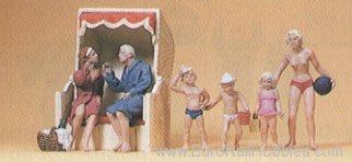 Preiser 10438 Recreation & Sports -- Sun Bathers & Beach Hu