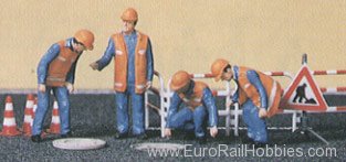 Preiser 10445 Workers -- City Workers w/Accessories 
