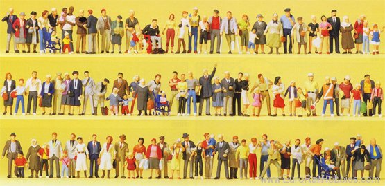 Preiser 13002 Exclusive - On streets and squares figure set