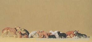 Preiser 14165 Assorted Dogs 