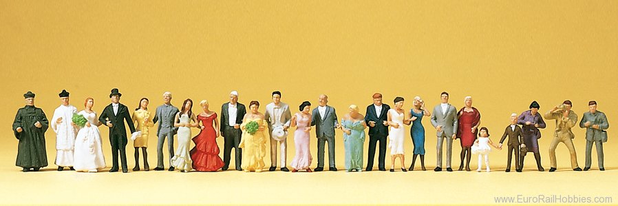 Preiser 14415 Pedestrians -- Wedding Guests 