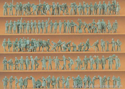 Preiser 16326 Unpainted Figure Set -- Trades People 