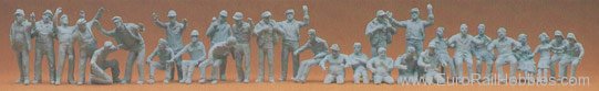 Preiser 16335 Assorted Unpainted Figures -- Truckers & Cab 