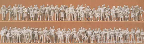 Preiser 16343 Assorted Unpainted Figures -- Passers-by/Spec