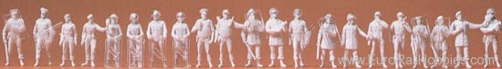 Preiser 16350 Police -- Assorted Unpainted 