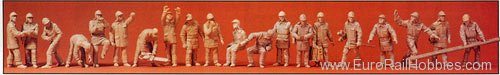 Preiser 16351 Firemen. 20 figures. Kit