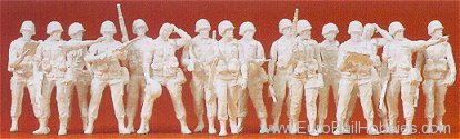 Preiser 16529 Military - Modern US (Unpainted) -- Infantry 