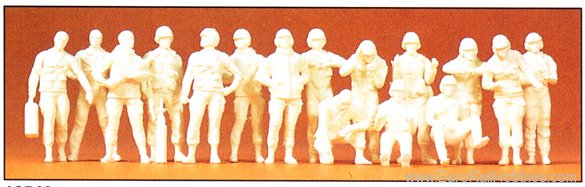 Preiser 16548 Tank Crew US Army 2000, 16 Unpainted Figures