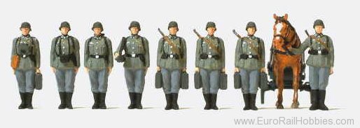 Preiser 16585 Infantry with Mortar (unpainted)