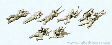 Preiser 16616 Infantry lying, in the battle, The German Rei